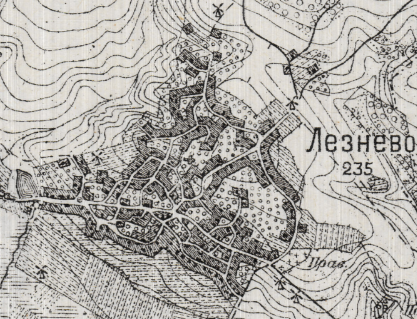 Карта Лезневе 1901 року. OldMaps.com.ua